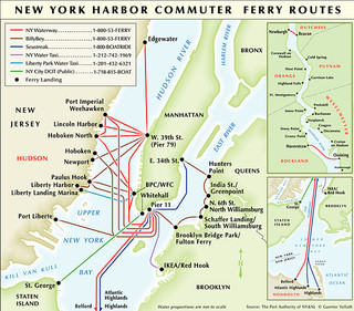 Map of New York City ferry network