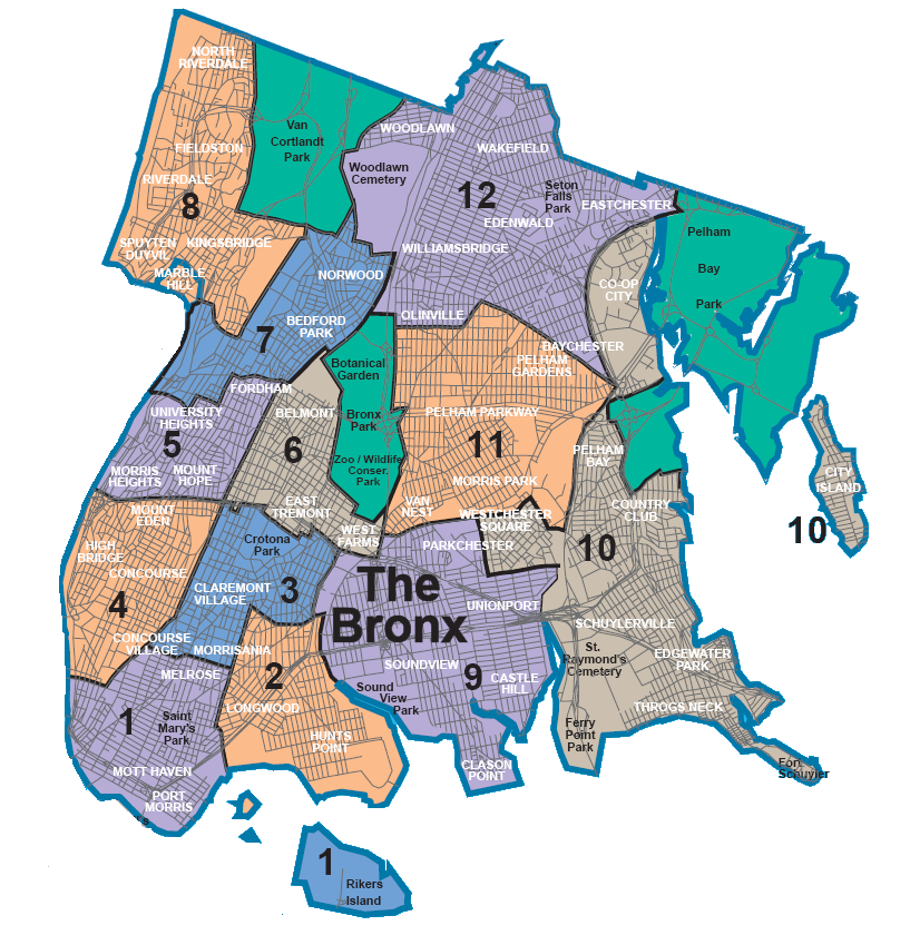 Map Of Nyc 5 Boroughs Neighborhoods