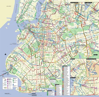 Map of Brooklyn bus network