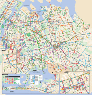 Map of Queens bus network