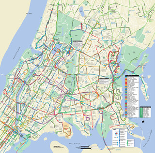 Map of Bronx bus network