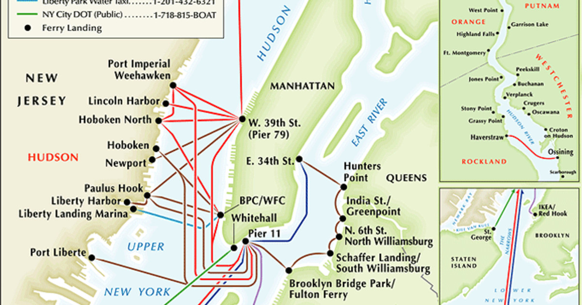straf Duwen koolhydraat Map of NYC ferry: stations & lines