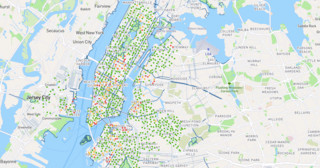Map of Citi Bike NYC, bike stations, bike hire