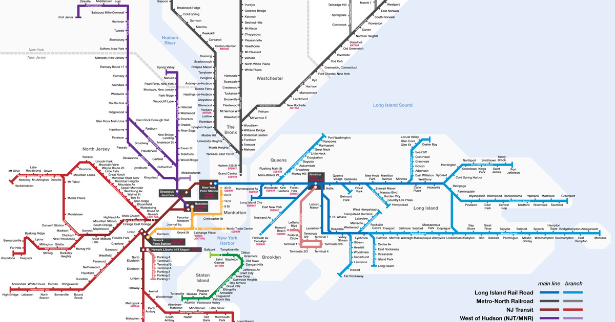 Map Of Nyc Commuter Rail Stations Lines